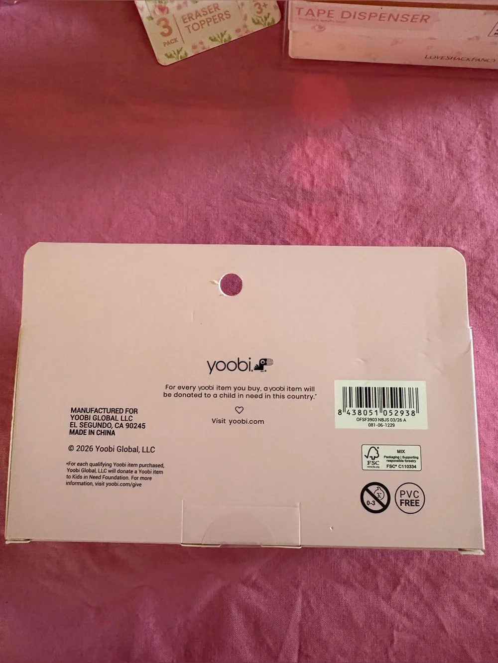🎀 LoveShackFancy x Target - Yoobi Blooming Heirloom Stapler Strawberry Macaroon